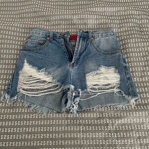 Signature, Small, Distressed Denim Women Shorts